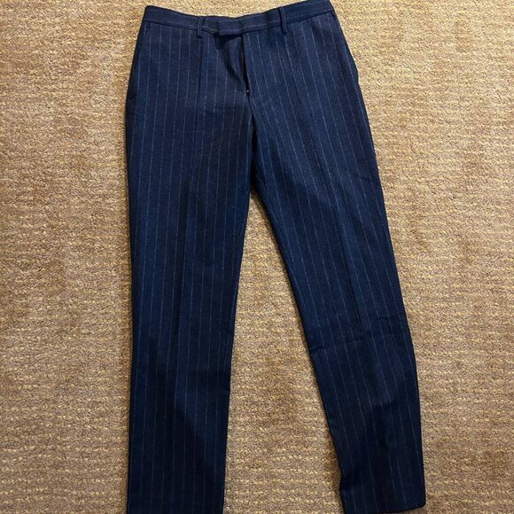 Hugo Boss wool Black Pinstripe Trousers - Picture 1 of 3
